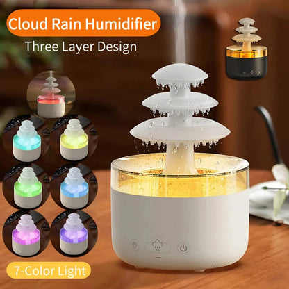 Soothing Cloud Humidifier with Essential Oil Diffuser, Customizable Mood Lighting, and Automatic Shut-Off for Home and Office Use