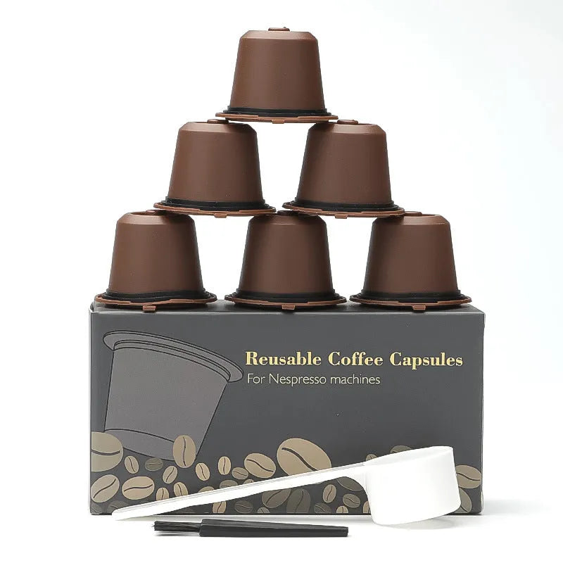 Recyclable plastic coffee filter cup in solid colour black for coffee shell capsules
