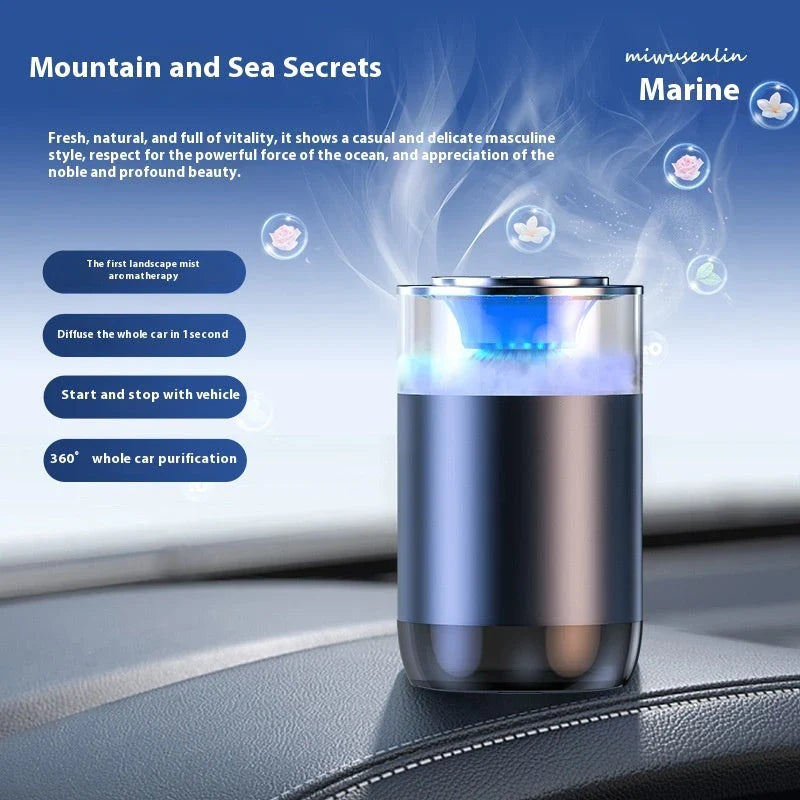 Stylish Car Aromatherapy Diffuser with Soothing Mist, Powered by Long-Lasting Battery, Intelligent Mode for Refreshing Fragrance Experiences in RVs, Trucks, and Sedans