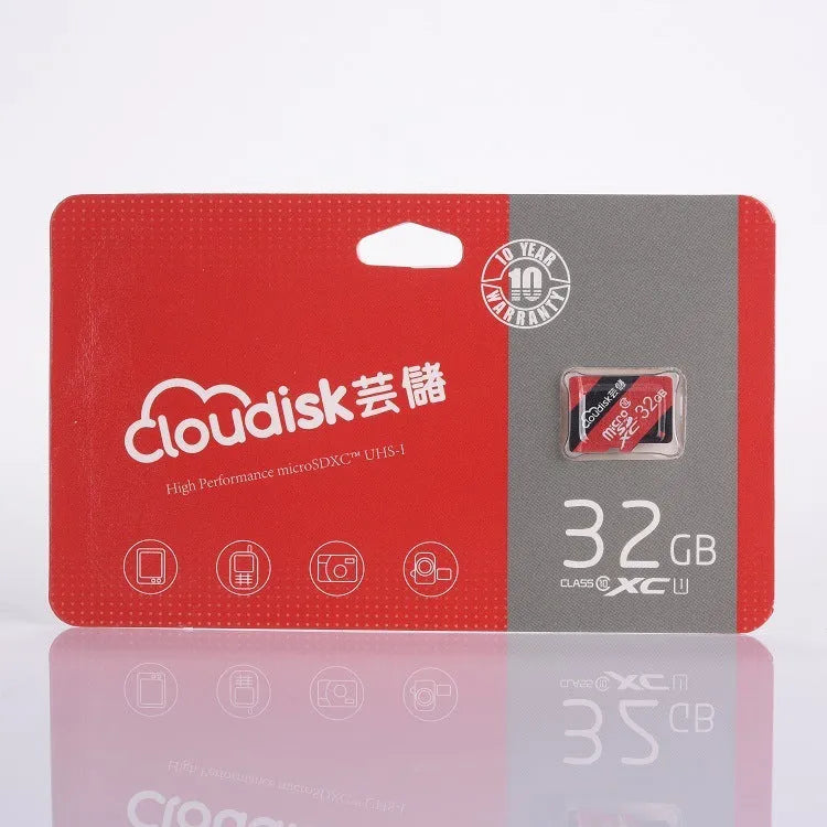 Red TF memory card 32GB Class10 for driving recorder storage