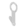 Metallic silver aluminium alloy mobile phone holder for Apple iPhones on desktop