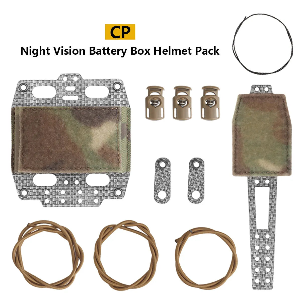 Nylon battery box helmet bag in army green with expandable storage for tactical helmet gear outdoor sports
