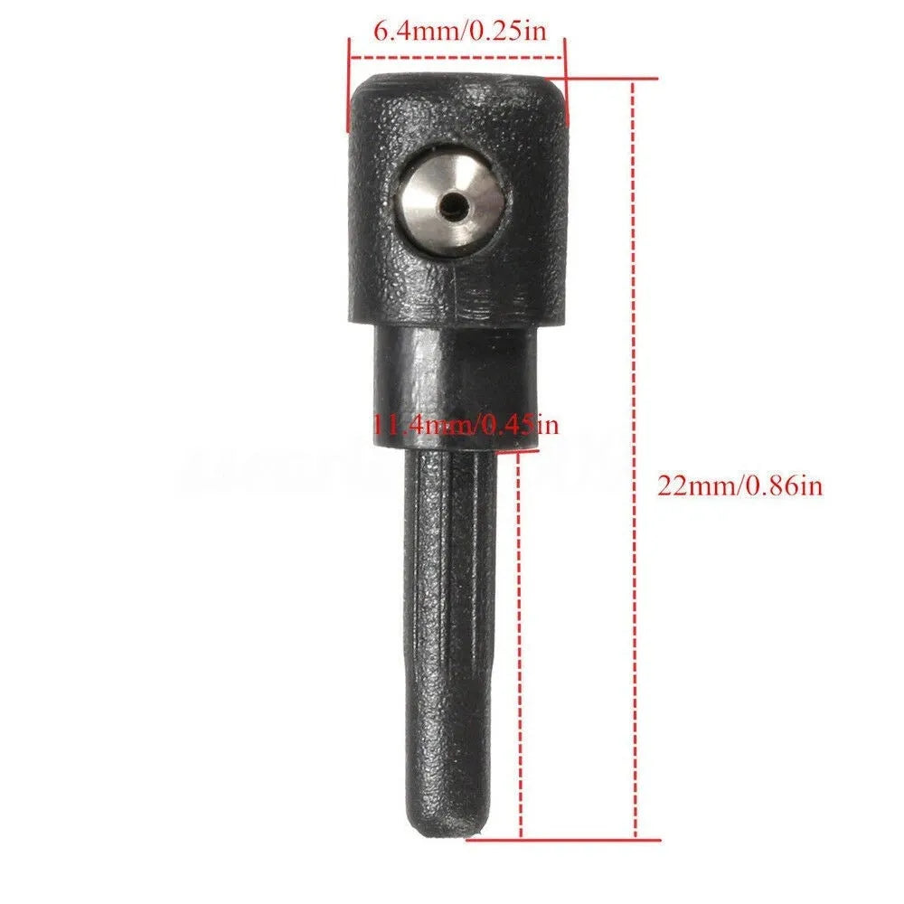Black plastic rear windshield washer nozzle for Volkswagen Golf and Audi Skoda vehicles