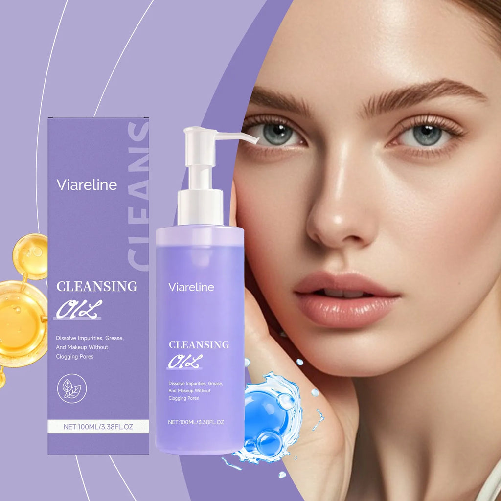100ml moisturising cleansing facial oil bottle for dissolving makeup with grape seed oil
