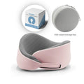 U-shaped memory foam neck pillow with magnetic closure in light grey colour