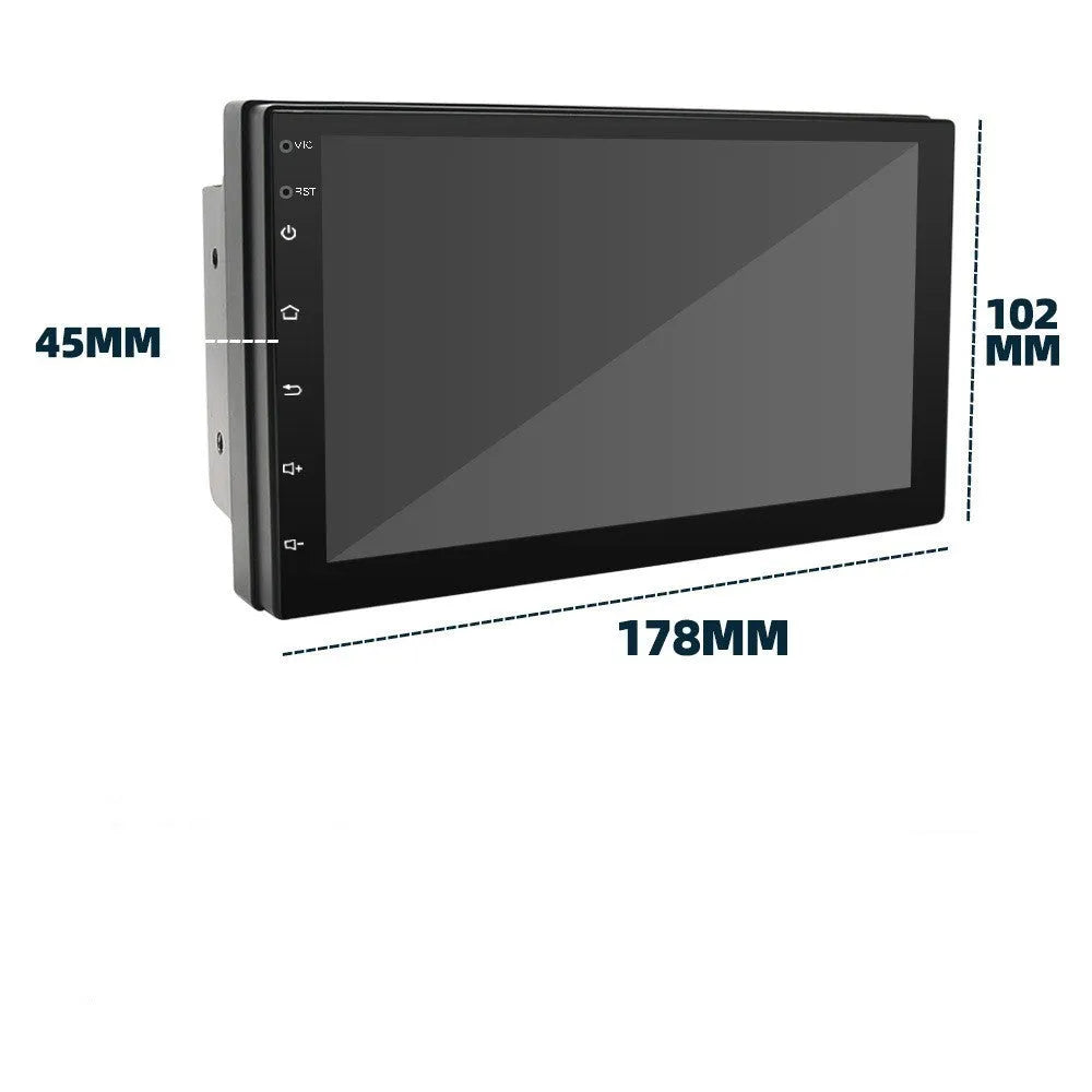 Black universal car MP5 player with 7-inch GPS navigation screen for dashboard installation