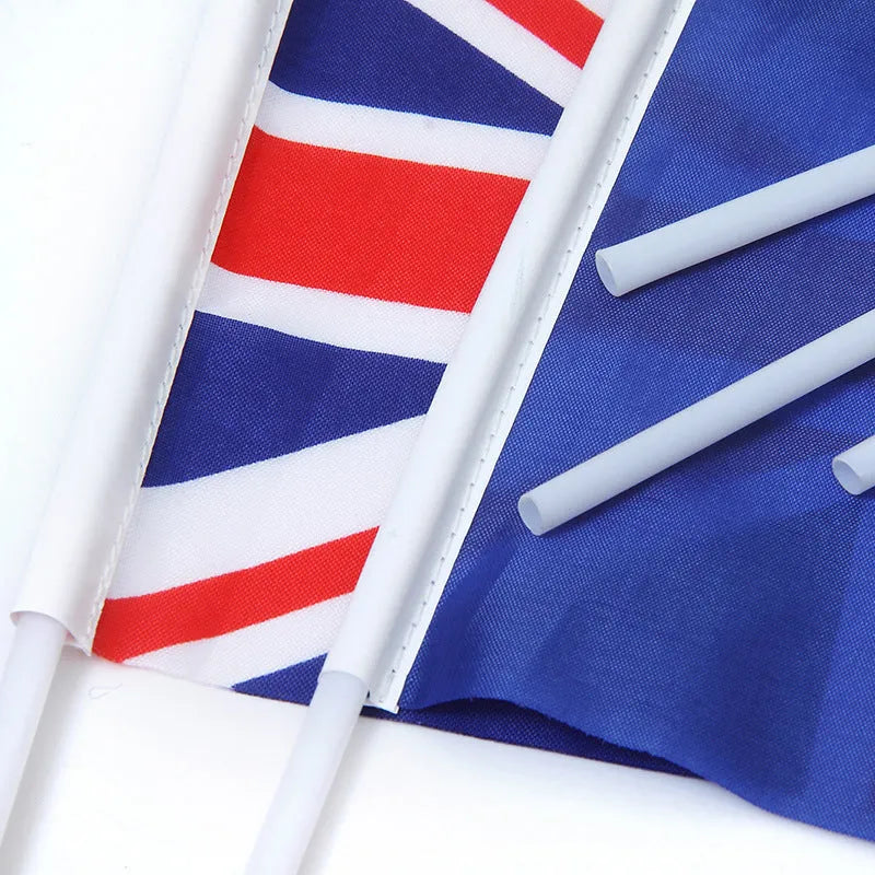 No 8 hand signal flag, polyester, 14 x 21cm, with 30cm plastic flagpole, picture colour