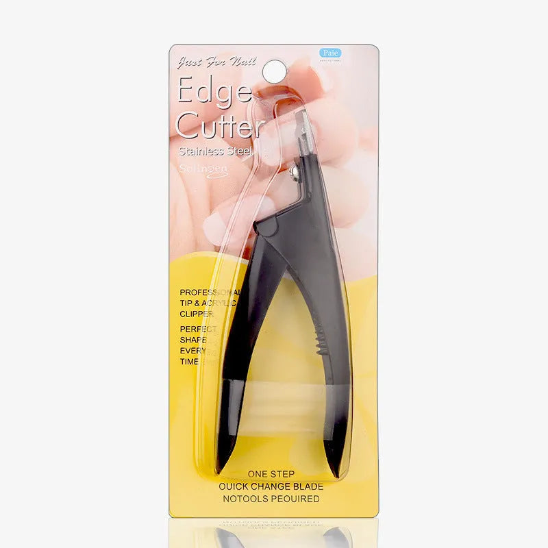 Titanium French cut nail art scissors with U-shaped stainless steel blades and electrophoresis finish