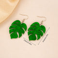 Pair of acrylic jackfruit and coconut drop earrings on alloy hooks for women.