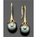 Retro style electroplated alloy earrings with imitation gold finish for female office lady fashion
