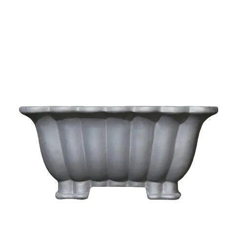Purple sand ceramic square bonsai pot with warp device shape, du Xiliang colour