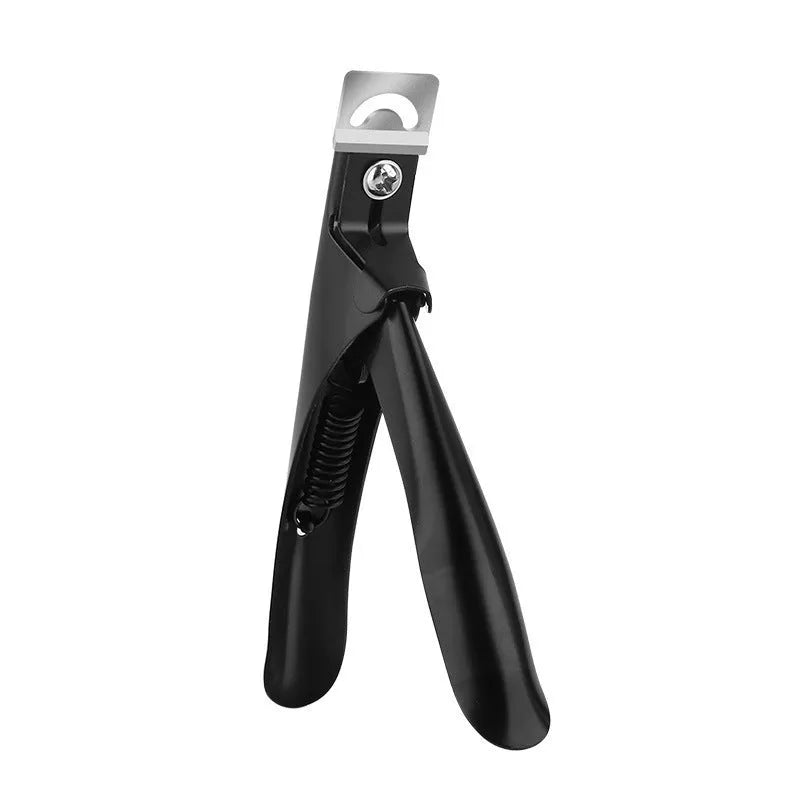 Titanium French cut nail art scissors with U-shaped stainless steel blades and electrophoresis finish
