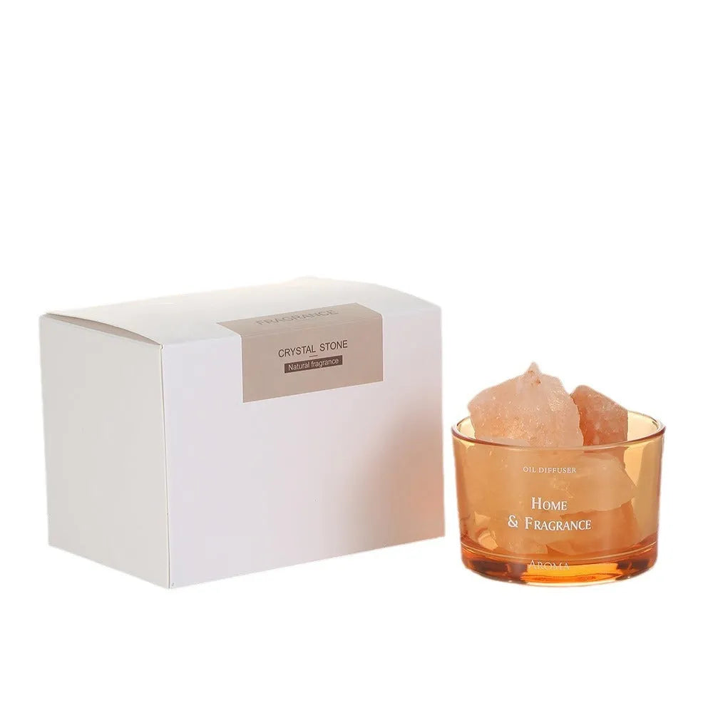 Girls' light perfume aromatherapy set showing ten small 20ml essential oil bottles and a perfume crystal for fire-free fragrance diffusion.