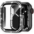 Apple Watch protective case with double diamond glass peep-proof screen in multiple colour options