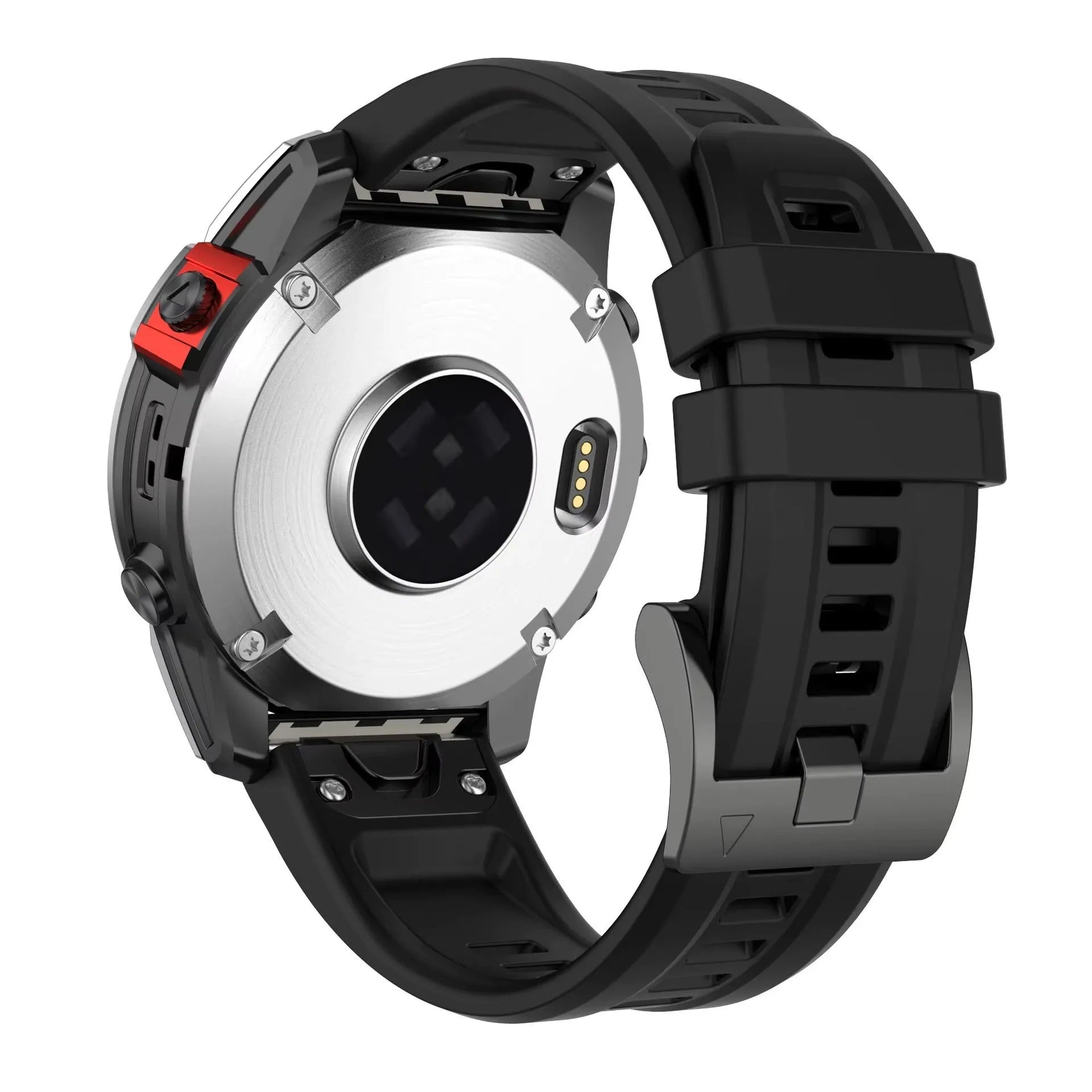 Jiaming Fenix7 compatible quick release silicone watchband in multiple colours on a white background.