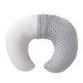 Nursing pillow with removable cover in pink, yellow, grey or light blue for breastfeeding support