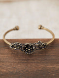 Women's creative personalized metal bracelet electroplated copper retro style picture colour