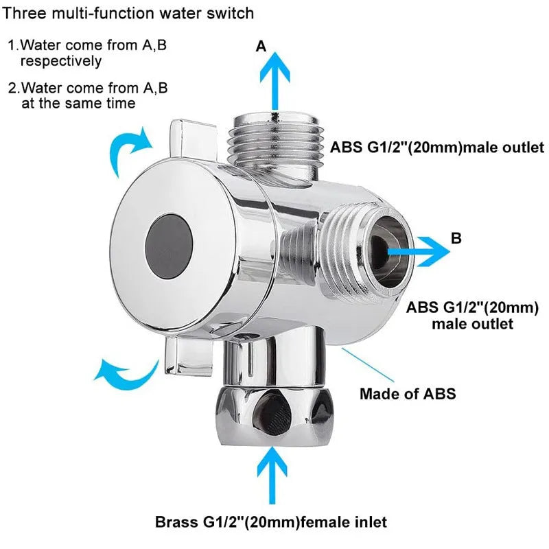 Copper shower water distributor with metal joint in modern simplicity design