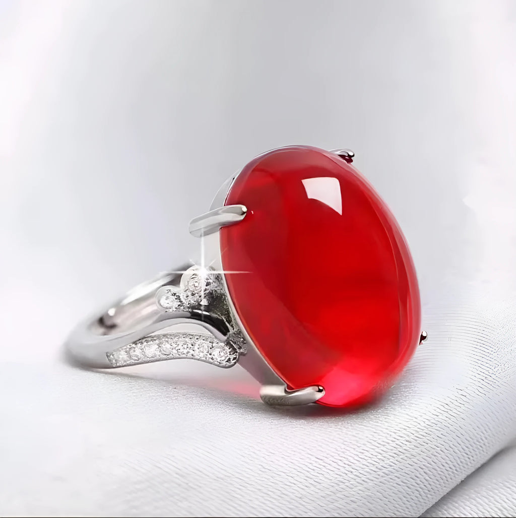 Women's adjustable ethnic sapphire ring with geometric styling in multiple colour options