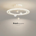 Modern simple style white and pink children's bedroom chandelier light fixture