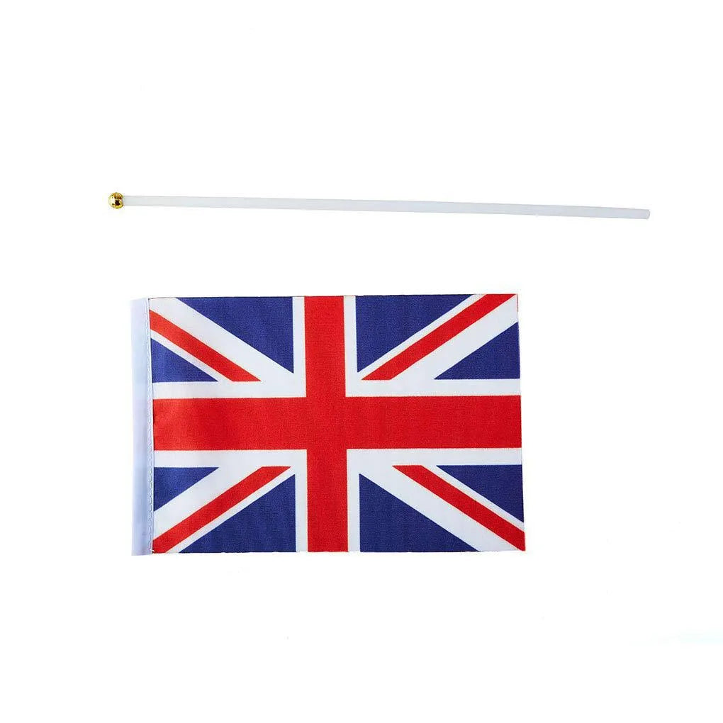 No 8 hand signal flag, polyester, 14 x 21cm, with 30cm plastic flagpole, picture colour