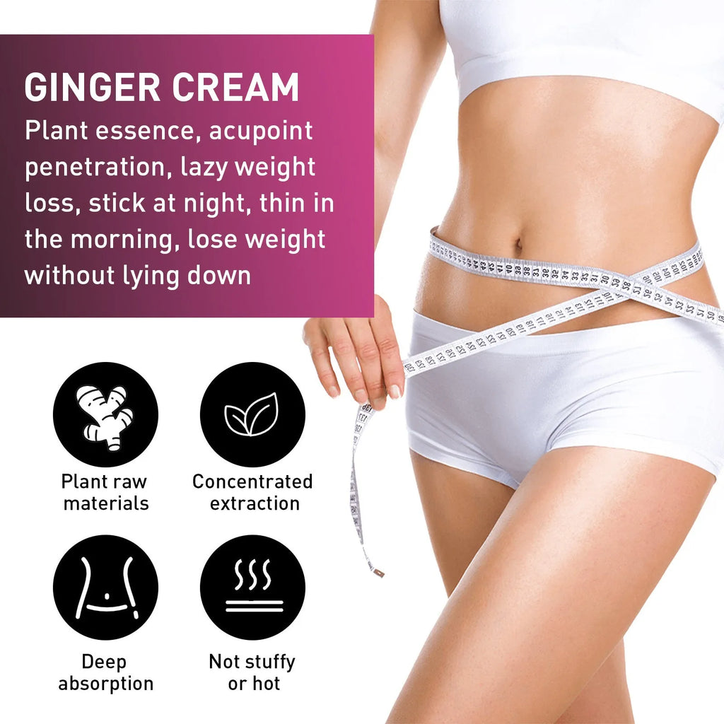 15g container of ginger body sculpting cream for thigh tightening and slimming