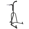 Black steel hanging boxing sandbag rack for vertical Sanda and martial arts training, average size