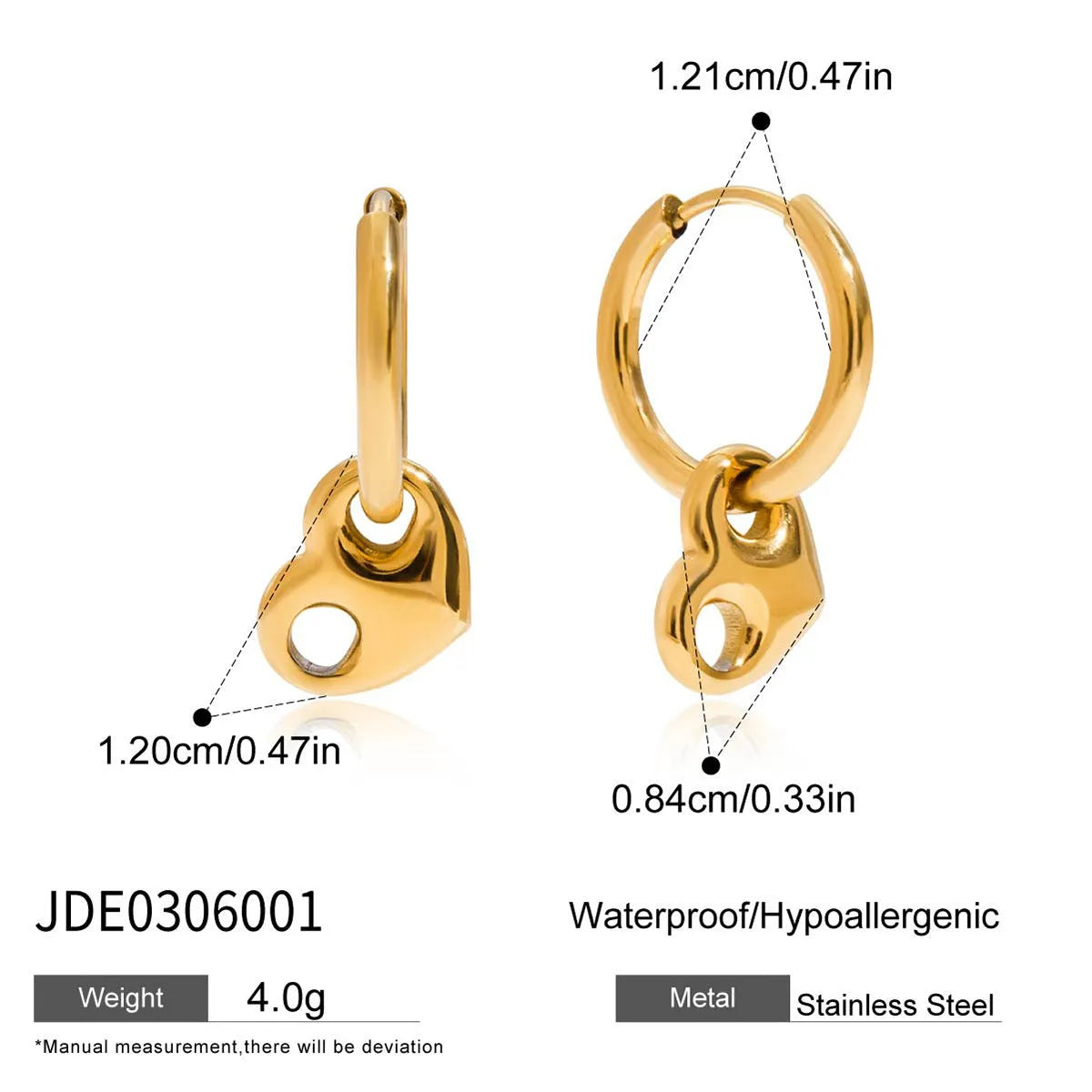 Love Light stainless steel necklace and earring set for women with bracelet and five colour options.