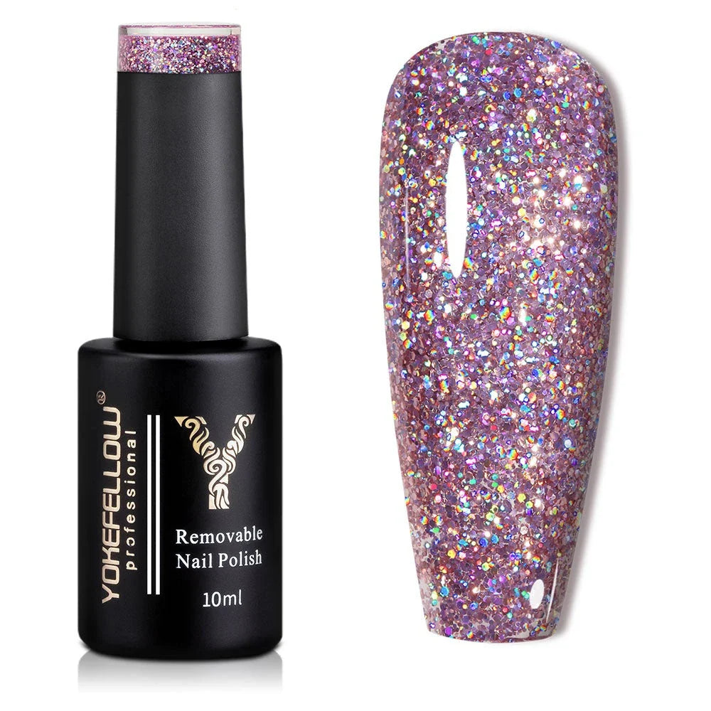 Sparkling 10ML Reflective Glitter Gel Nail Polish in Blue Color for Kiwi Glamour