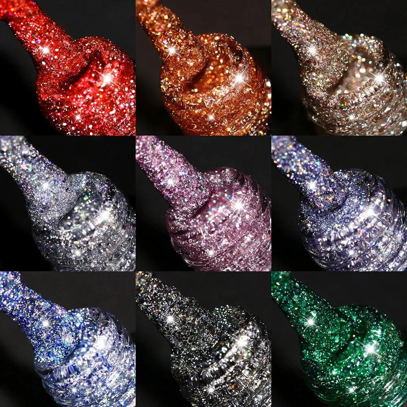 Shopprimex NZ 10ML Premium Reflective Glitter Gel Nail Polish