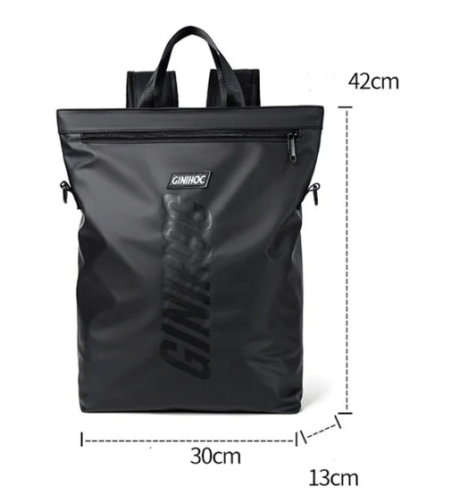 Versatile Oxford cloth backpack with square vertical design, double-strap, and hard-wearing handle for everyday use and adventures in New Zealand