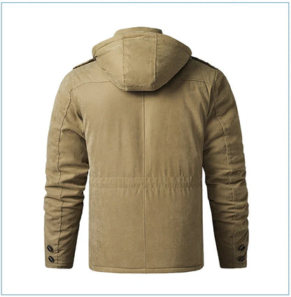 A warm, fleece-lined puffer coat in a variety of colors, designed for men to stay cozy and protected in the New Zealand winter.