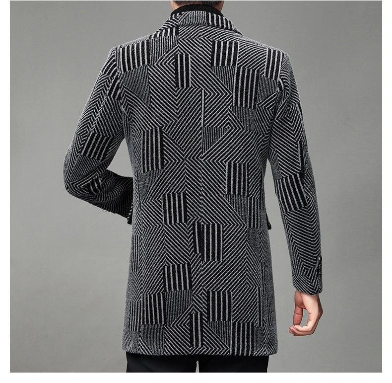 A stylish striped windbreaker jacket for New Zealand men, featuring a regular fit and convenient slit pockets for everyday casual wear