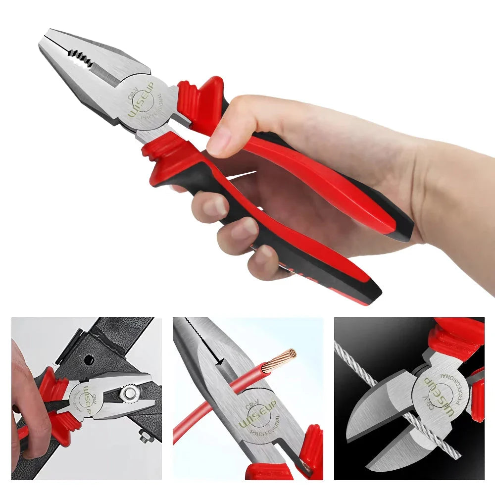 Versatile 3-piece pliers set made with premium chrome vanadium steel for durable and precise performance