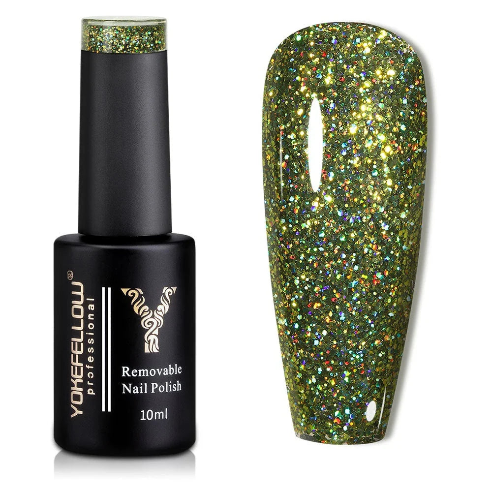 Sparkling 10ML Reflective Glitter Gel Nail Polish in Blue Color for Kiwi Glamour