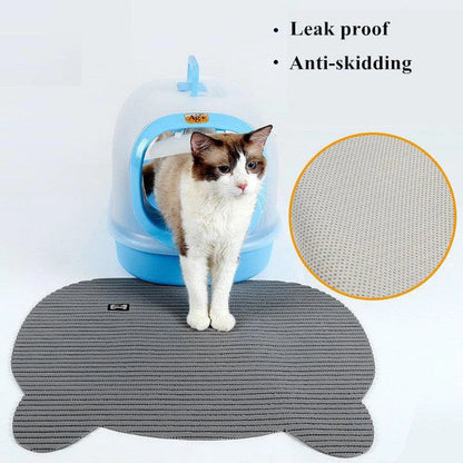 A high-quality, durable cat litter mat with a non-slip backing to keep litter contained and floors clean.