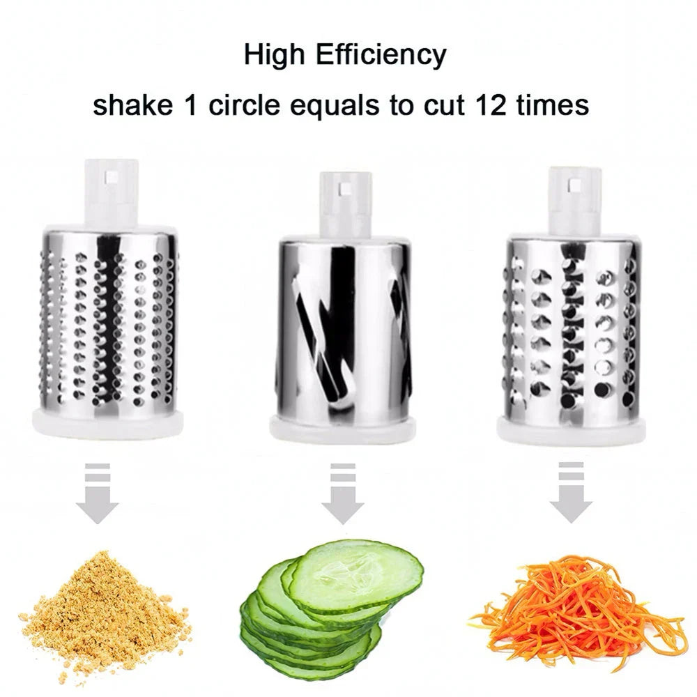 Versatile vegetable slicer shredder with stainless steel blades for easy meal prep in Kiwi kitchens