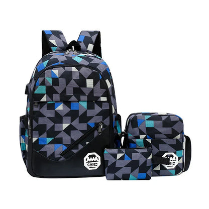 Stylish three-in-one backpack made of durable nylon with multiple compartments and comfortable padded straps, available in various Kiwi-friendly colours