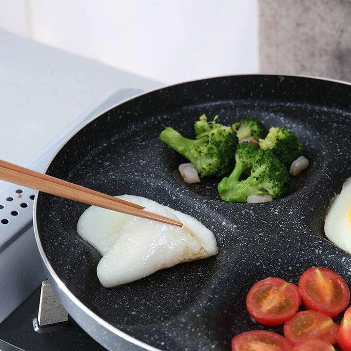 Versatile 4-in-1 Non-Stick Frying Pan Set with Aluminium Alloy Construction and Easy-Release Non-Stick Coating