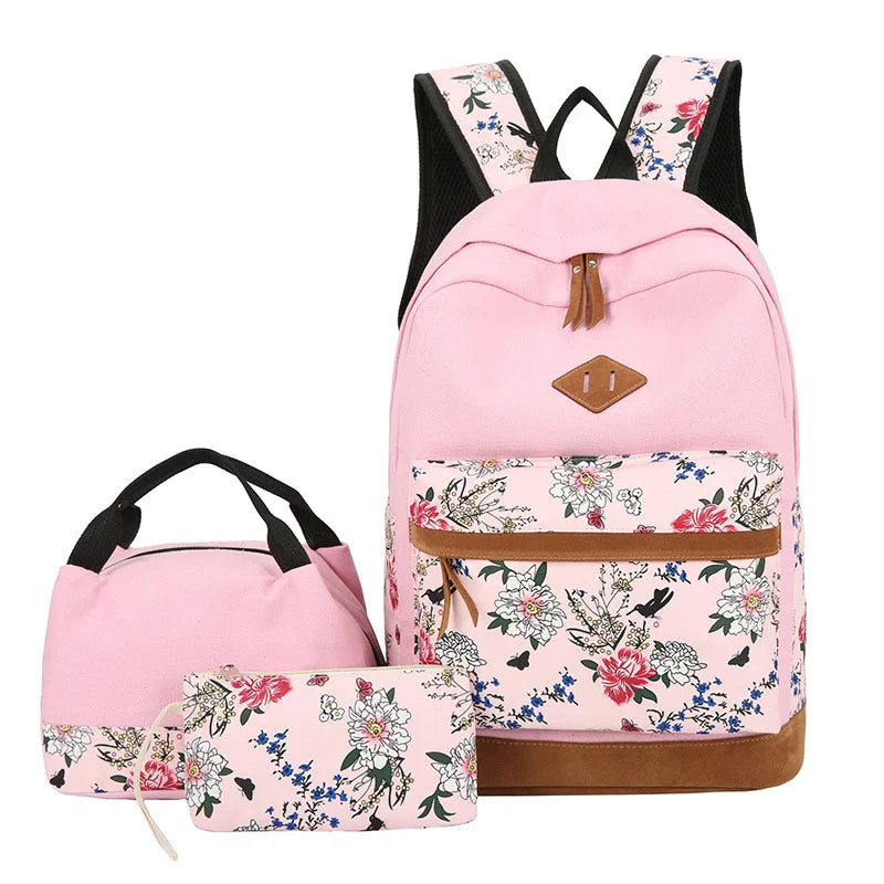 Stylish Kōwhai-inspired backpack with floral accents, perfect for Kiwi adventures