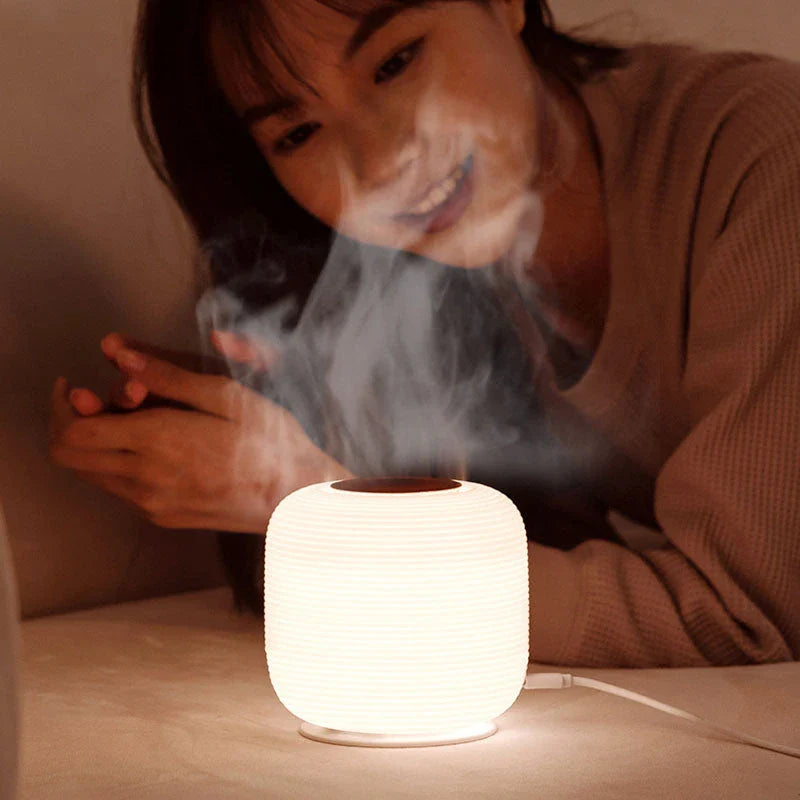 Compact 300ML USB Aromatherapy Diffuser with Soothing Night Light for relaxation, work, or sleep