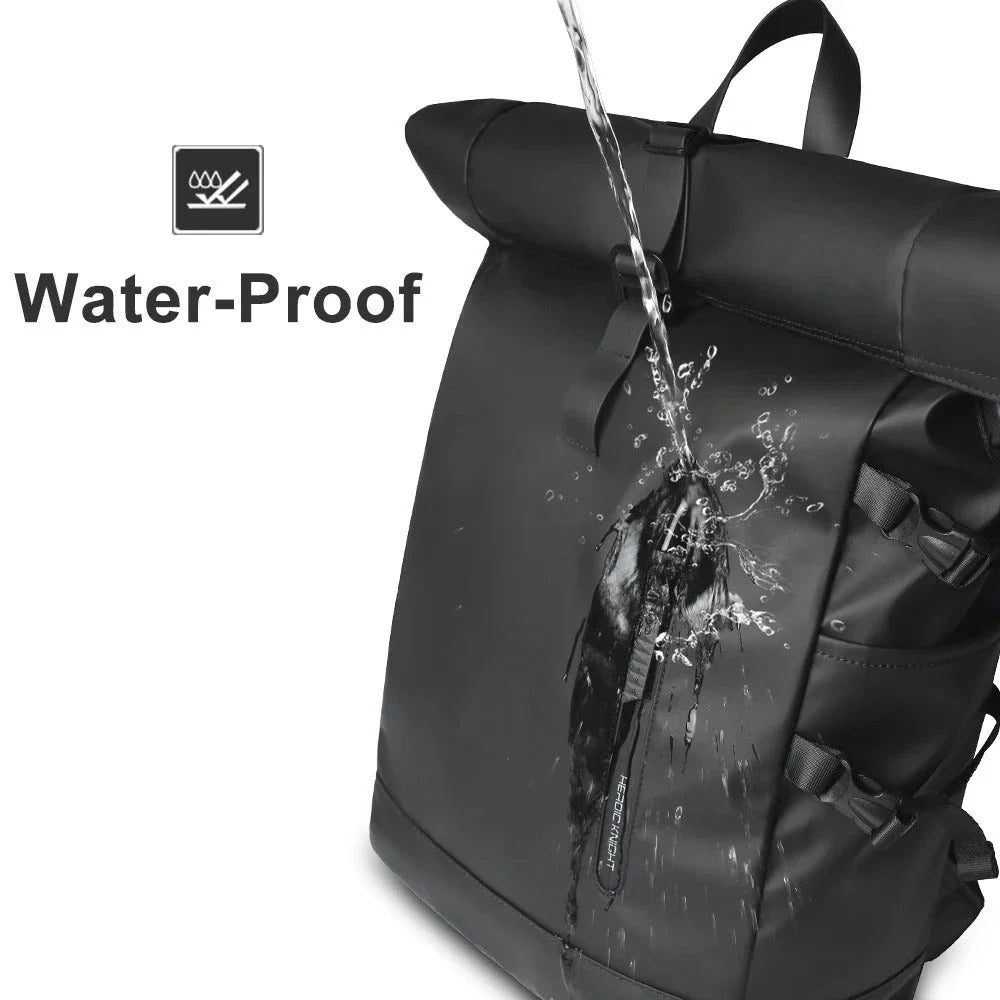 Sleek and weatherproof laptop backpack with adjustable capacity, USB charging, and anti-theft features for the active Kiwi lifestyle