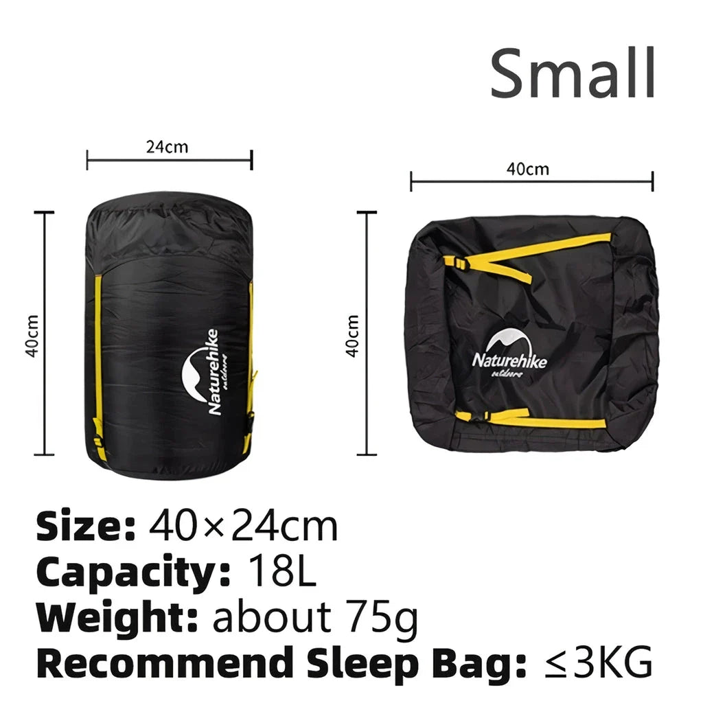 Multifunctional compression storage sack for sleeping bags and outdoor gear, ideal for Kiwi camping and hiking adventures