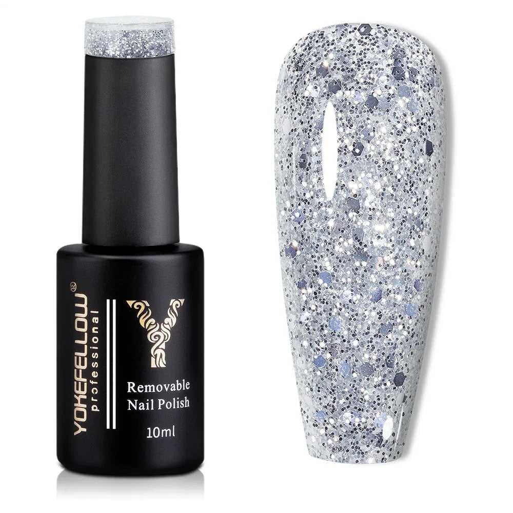 Sparkling 10ML Reflective Glitter Gel Nail Polish in Blue Color for Kiwi Glamour