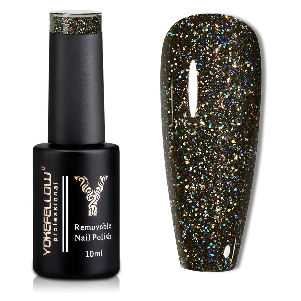 Sparkling 10ML Reflective Glitter Gel Nail Polish in Blue Color for Kiwi Glamour