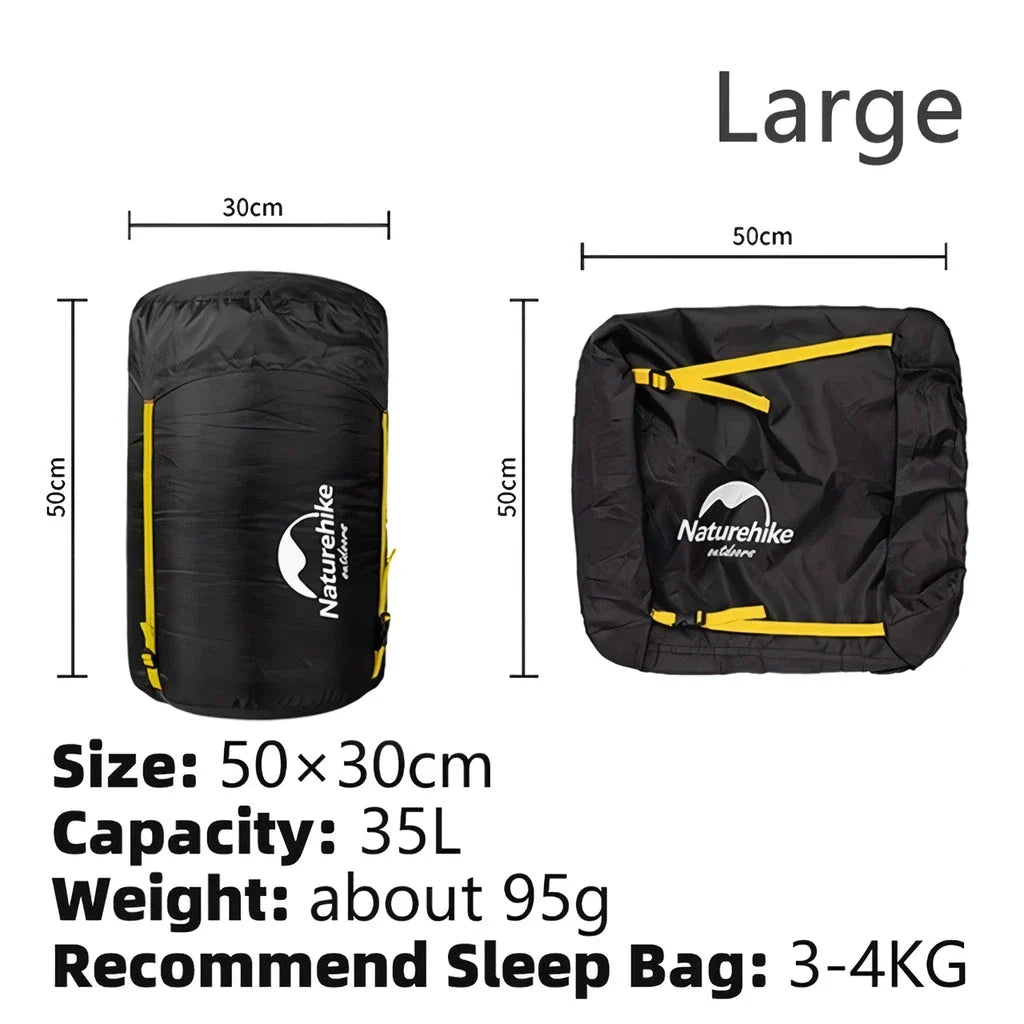 Multifunctional compression storage sack for sleeping bags and outdoor gear, ideal for Kiwi camping and hiking adventures