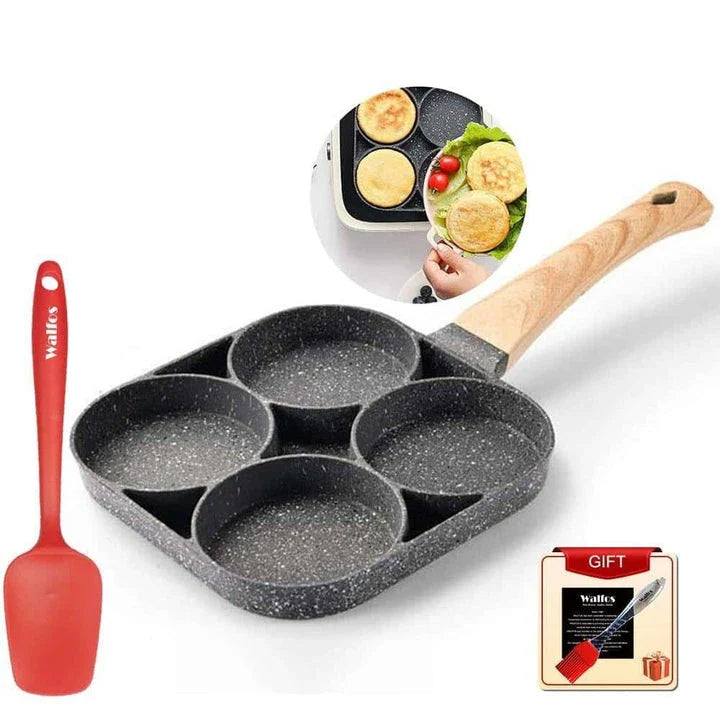 Versatile 4-in-1 Non-Stick Frying Pan Set with Aluminium Alloy Construction and Easy-Release Non-Stick Coating