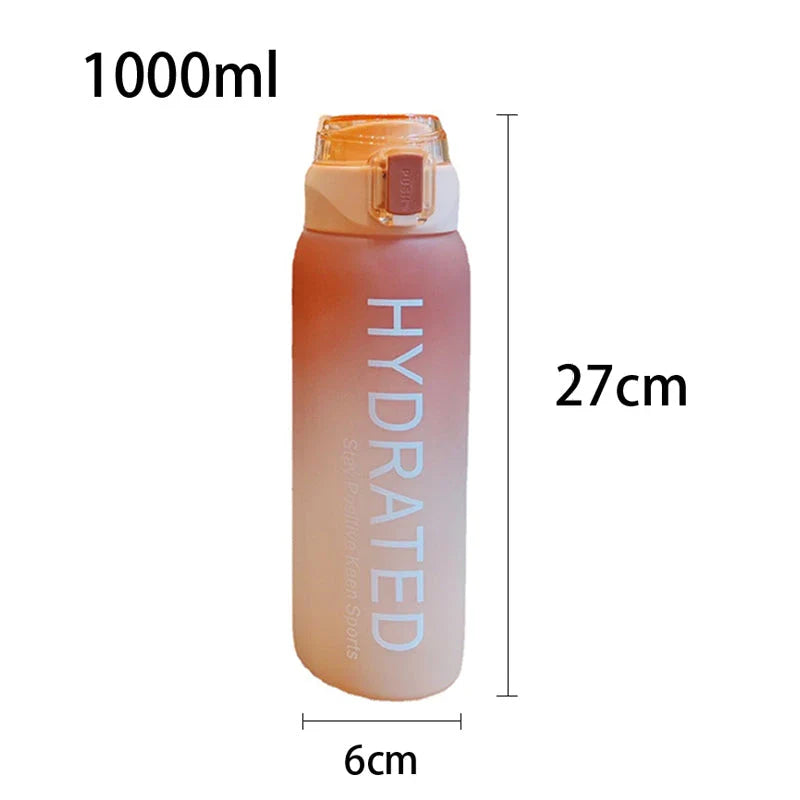 Large capacity gradient frosted water bottle with stylish design for active Kiwi lifestyle