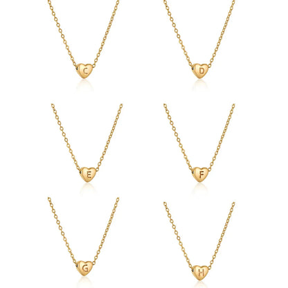 Elegant 18K gold-plated necklace with a love letter-inspired pendant design