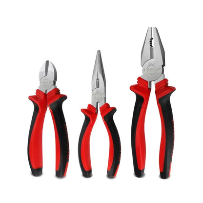 Versatile 3-piece pliers set made with premium chrome vanadium steel for durable and precise performance